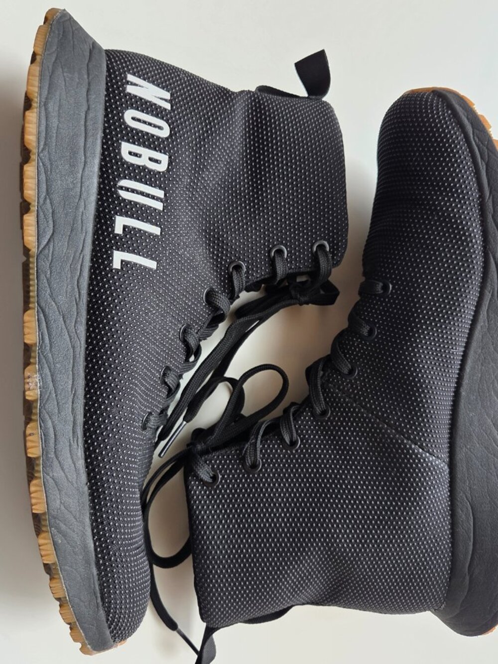 NOBULL Outwork High Top Gum Sole Shoes Mens Size 11.5 Black Lace Up Functional